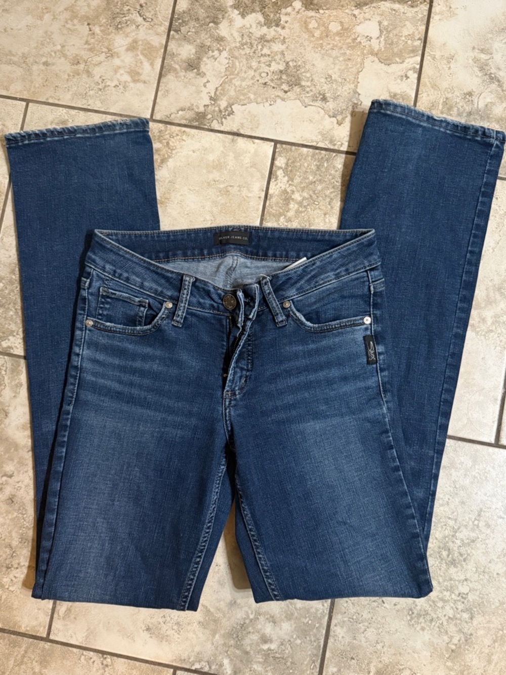 Silver Jeans Womens Slim Boot Jeans - Dark Blue